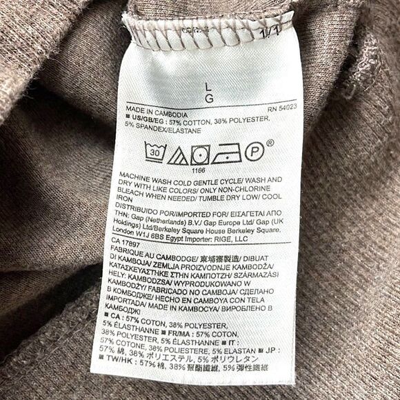 Banana Republic Sweater Mens Large Brown Cowl Neck Button Front Pullover Sweater - Picture 6 of 8